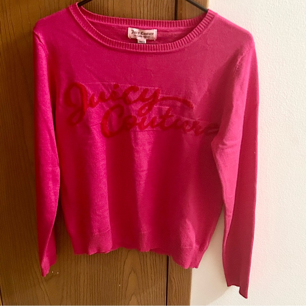 Juicy Couture Vibrant Pink Crew Neck Sweater